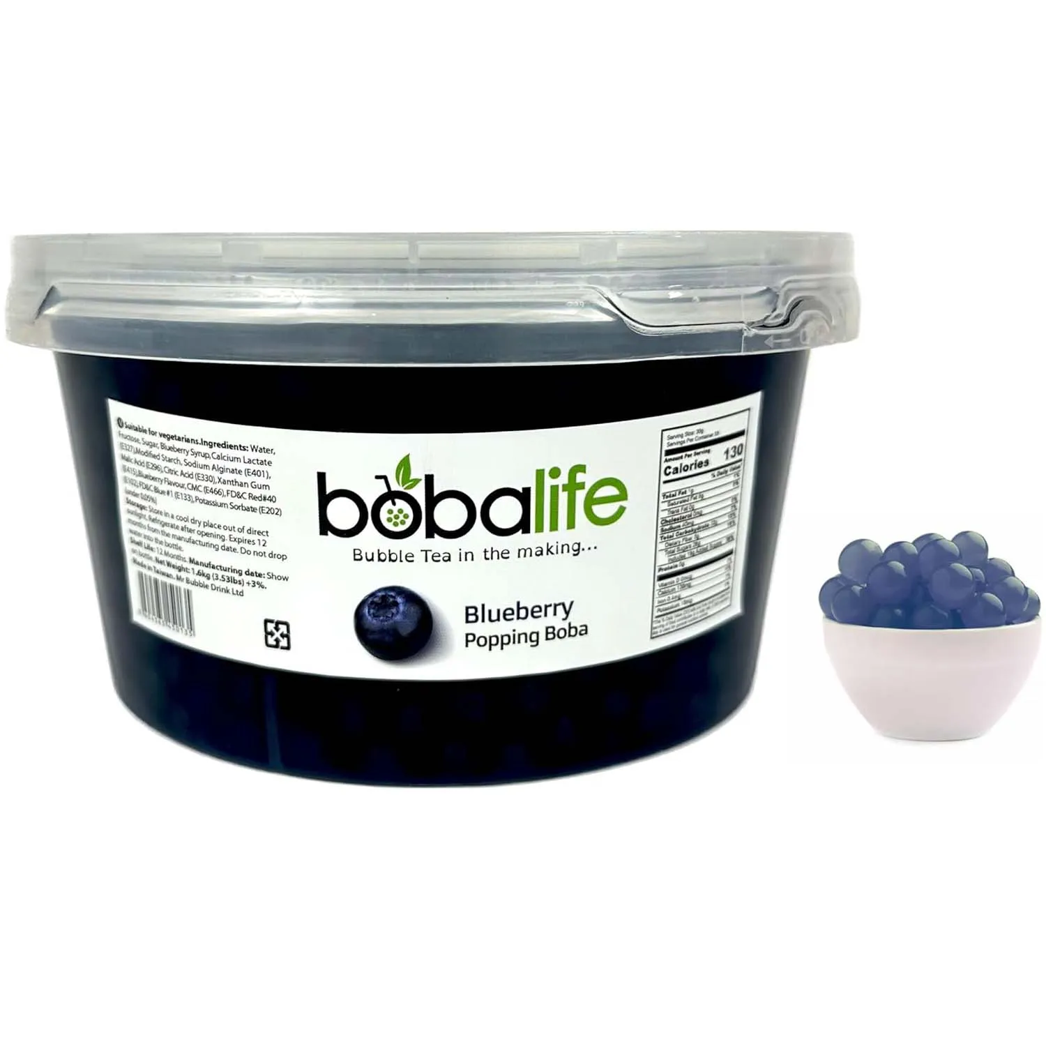 Blueberry Popping Boba Balls - 1.6kg