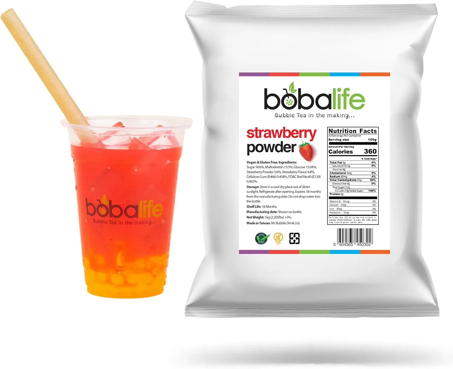 Bubble Tea - Strawberry Powder (1kg)