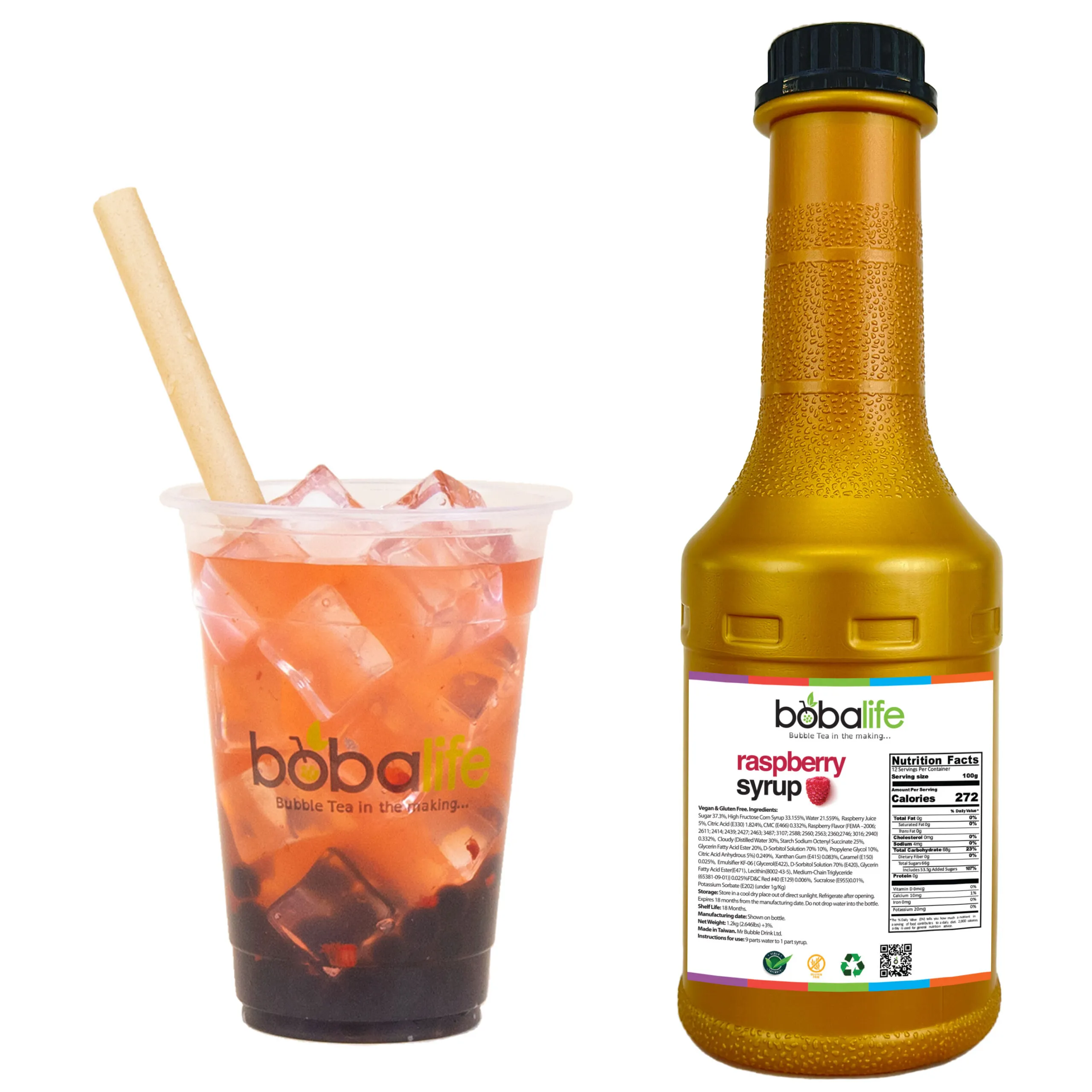 Bubble Tea - Raspberry Syrup (1.2kg)