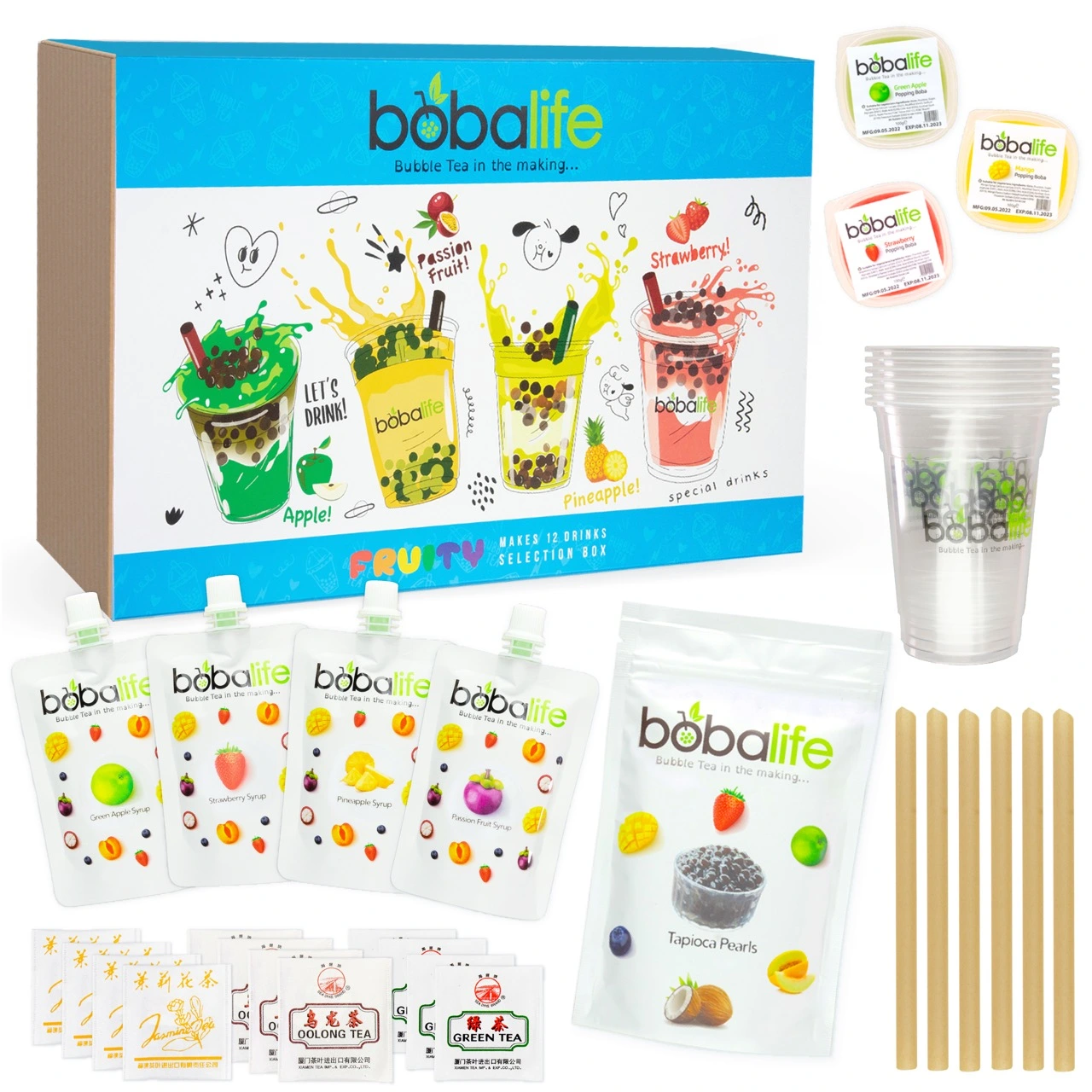 Bubble Tea Gift Set - Large Fruity Gift Box