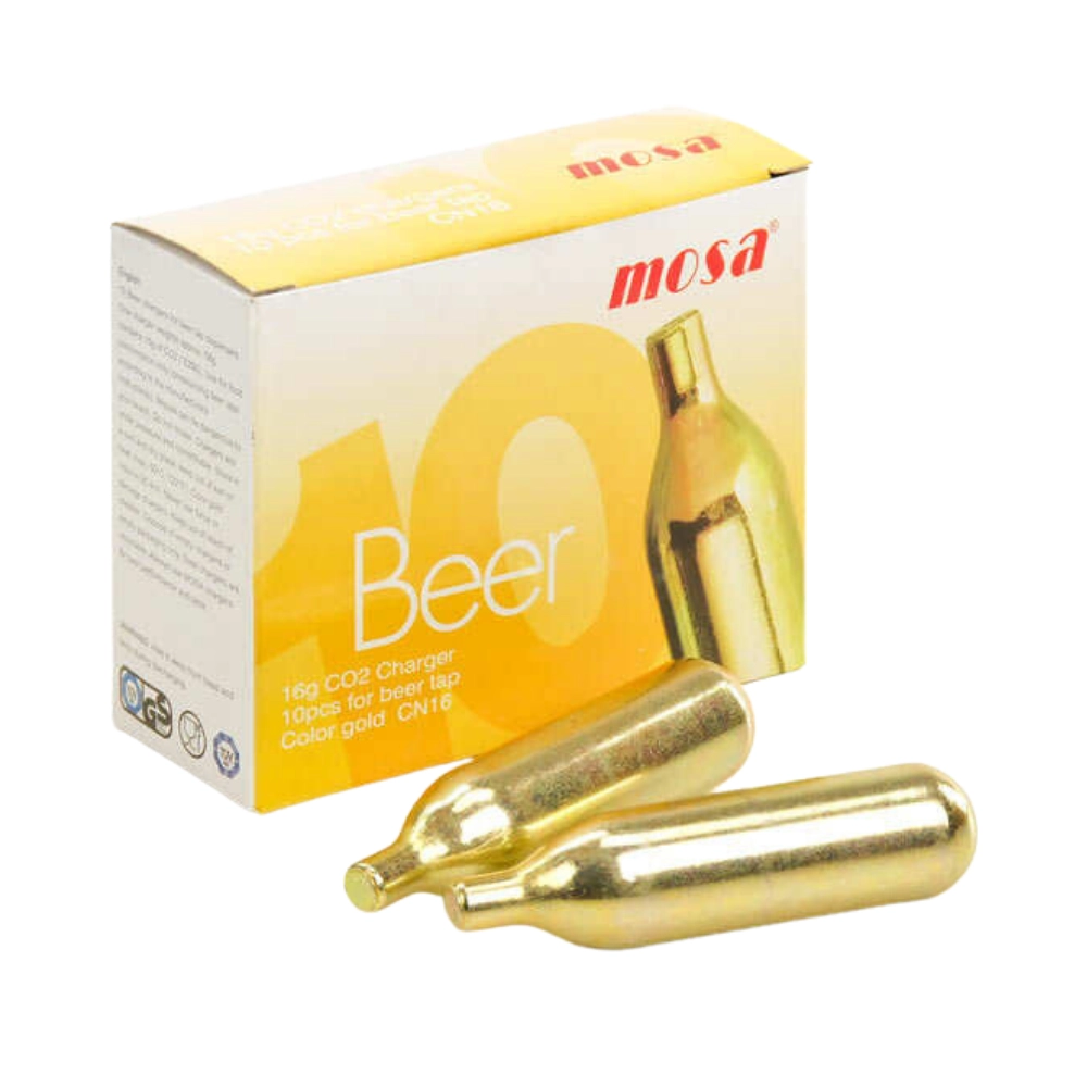 Beer CO2 16g Mosa Non-Threaded Cartridges (Box of 10)