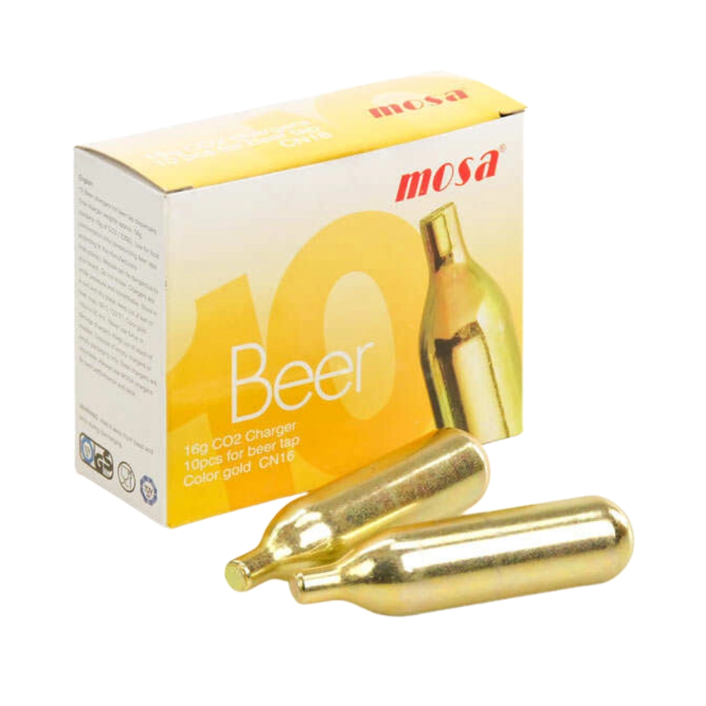 Beer CO2 16g Mosa Non-Threaded Cartridges Case of 300