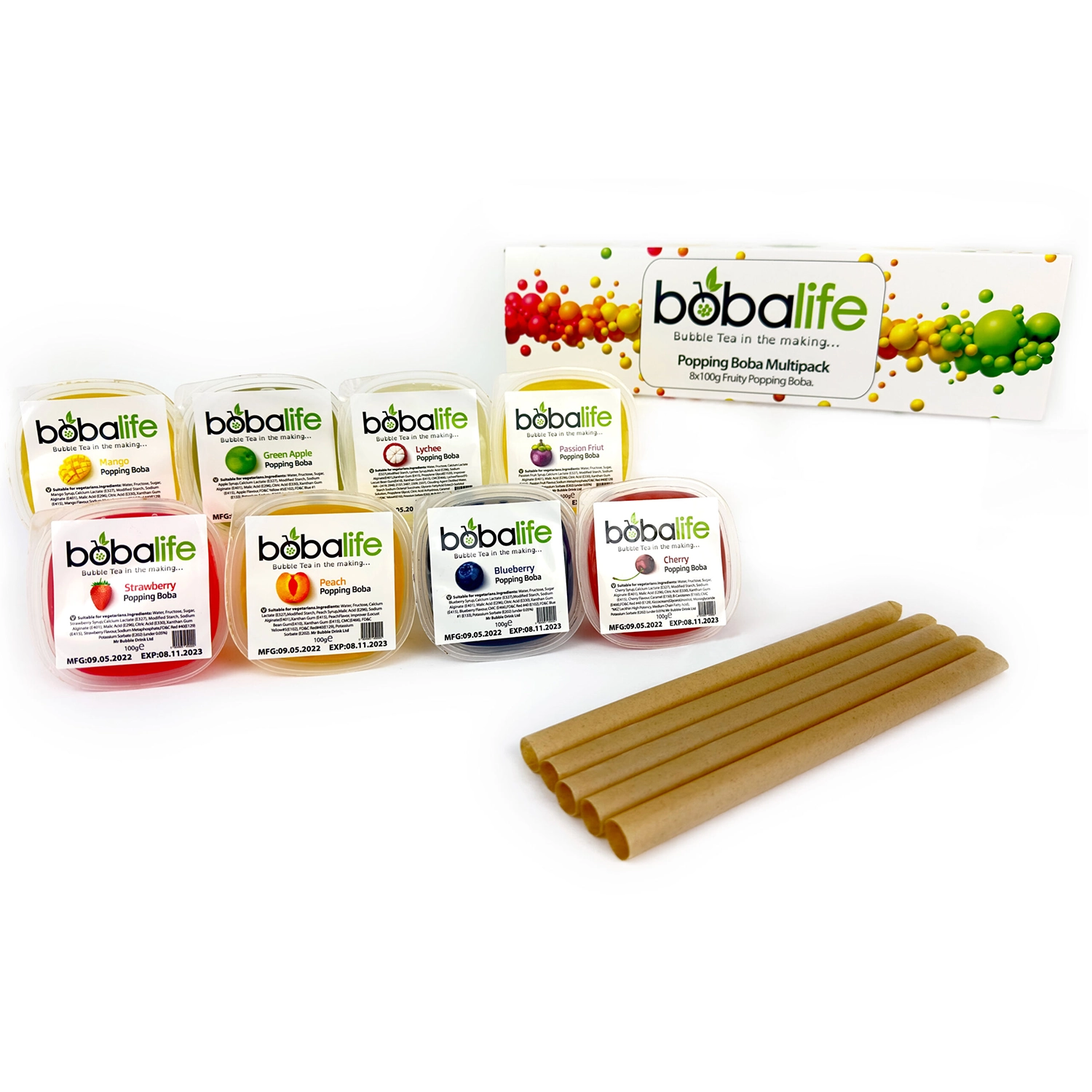 Bubble Tea Gift Set - 8 x Popping Boba Multipack