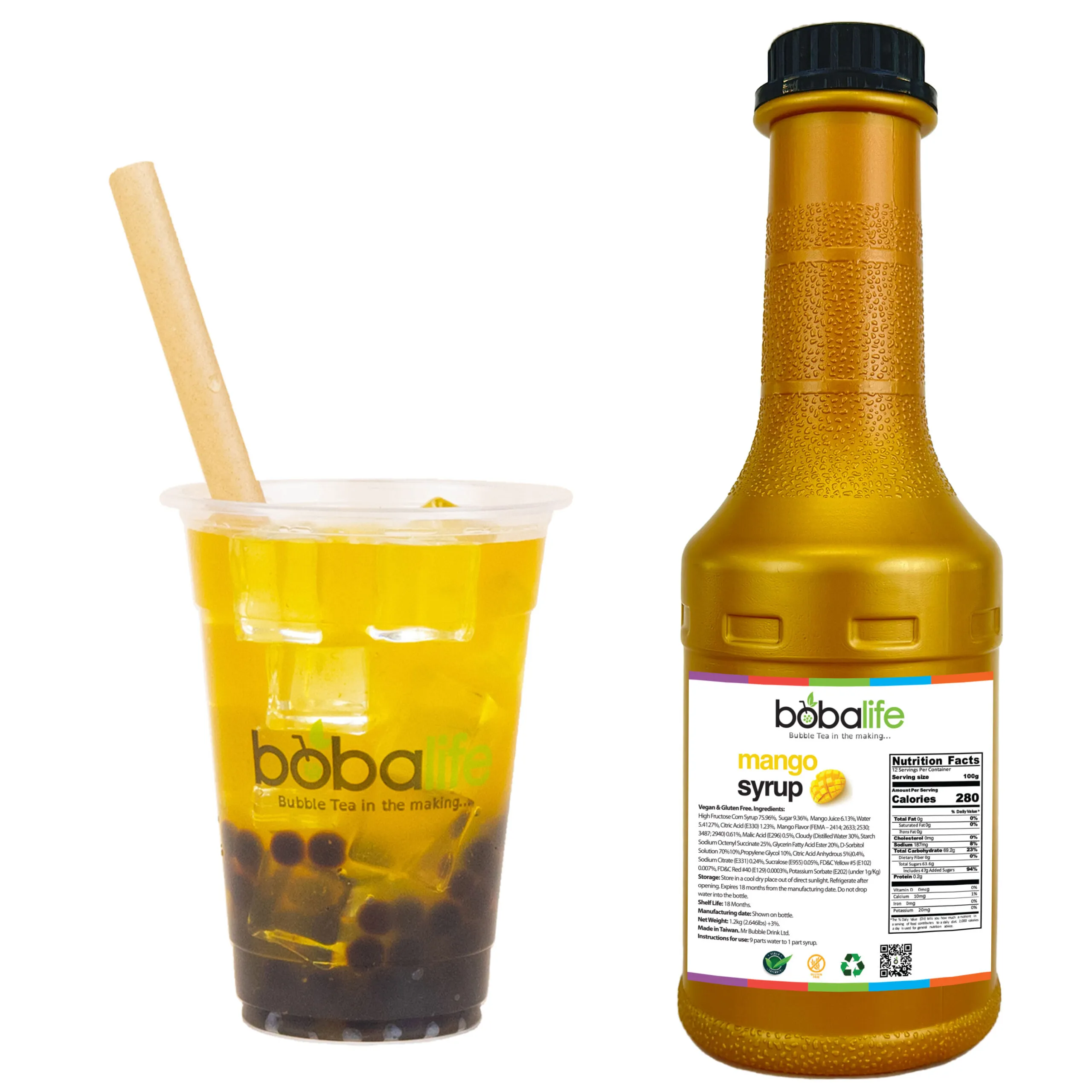 Bubble Tea - Mango Syrup (1.2kg)