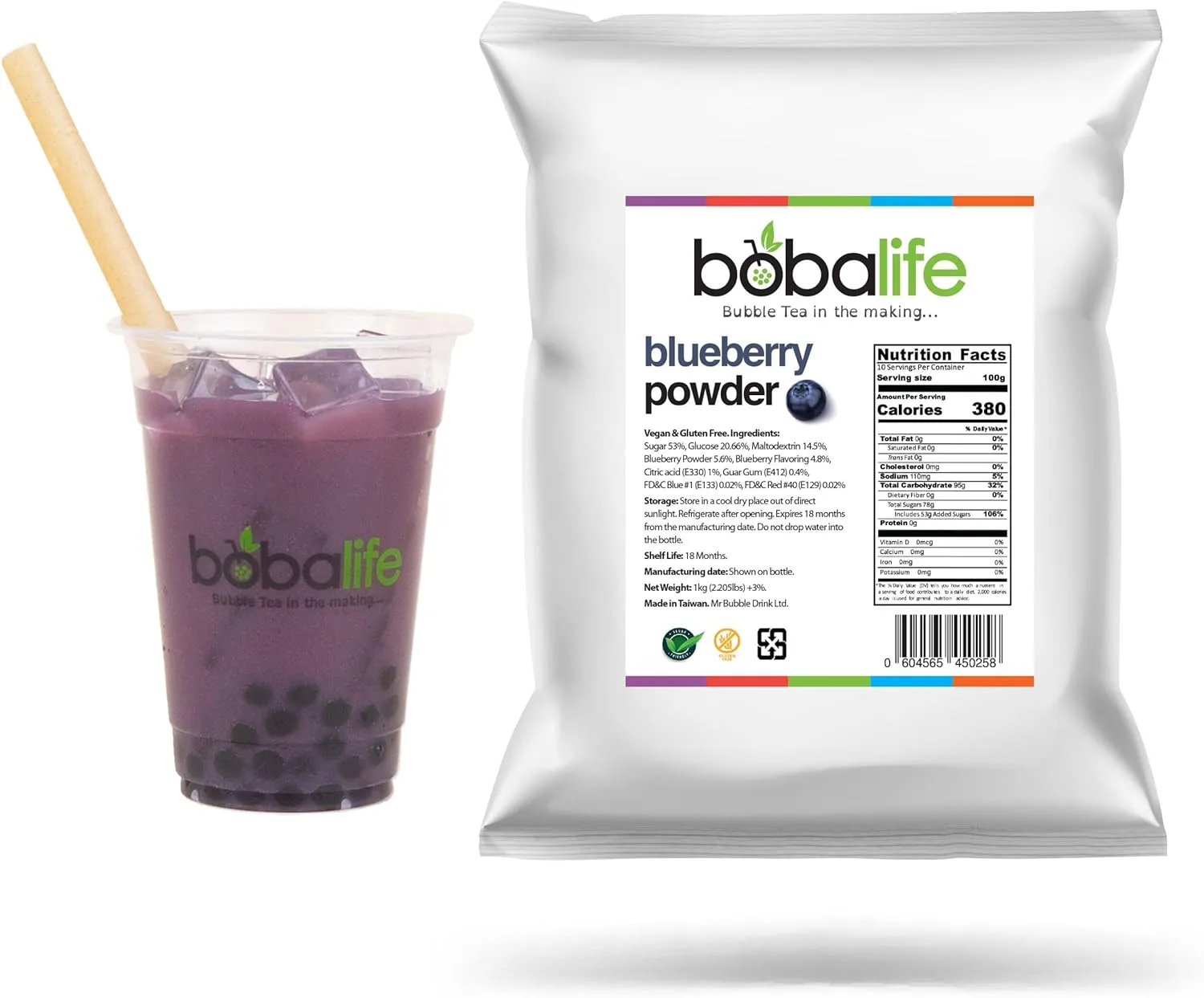 Bubble Tea - Blueberry Powder (1kg)