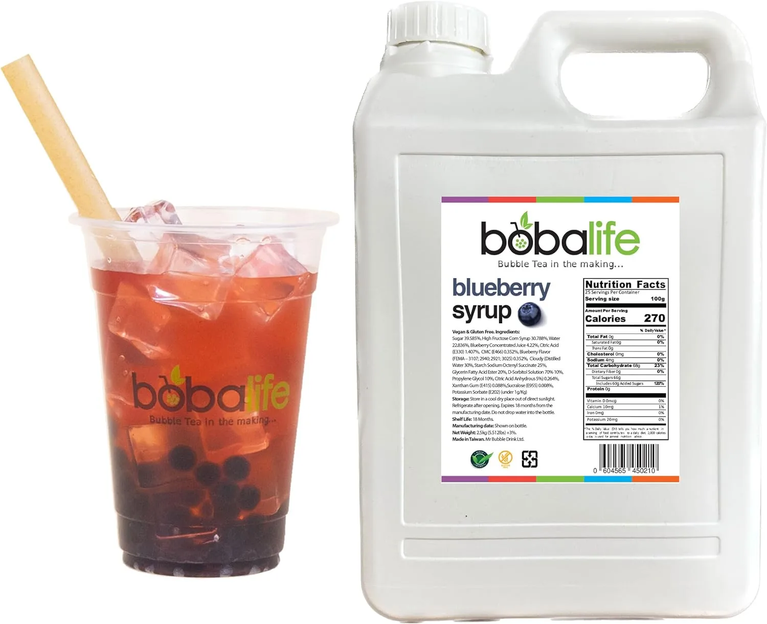 Bubble Tea - Blueberry Syrup (2.5kg)