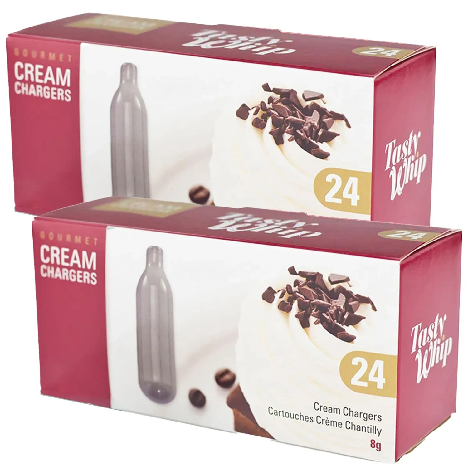 Cream Chargers by Liss Tasty Whip         48 (Pack of 24 x 2) European