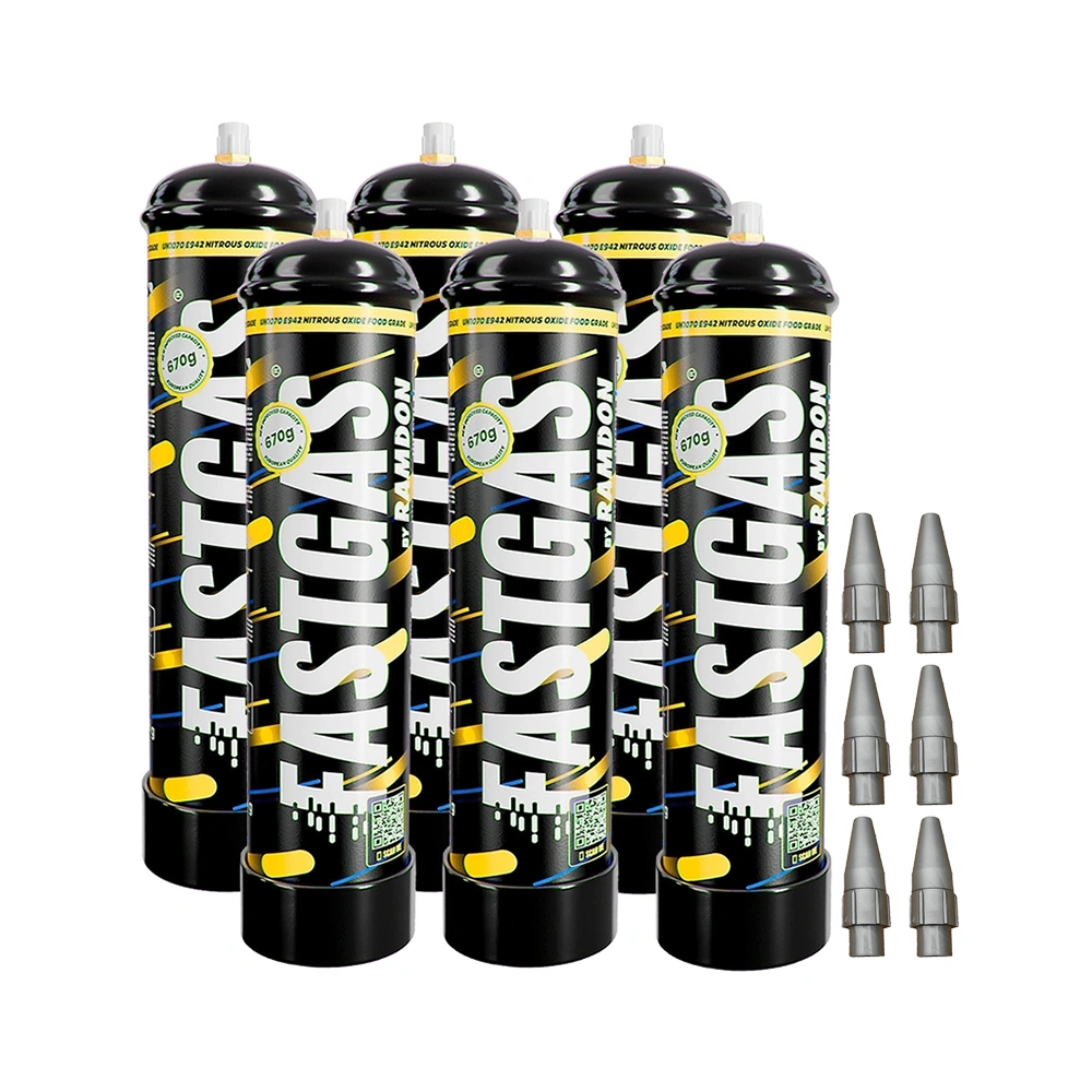 Case of 6 Fast Gas Cream Chargers (670g N2O) Wholesale - Business Only