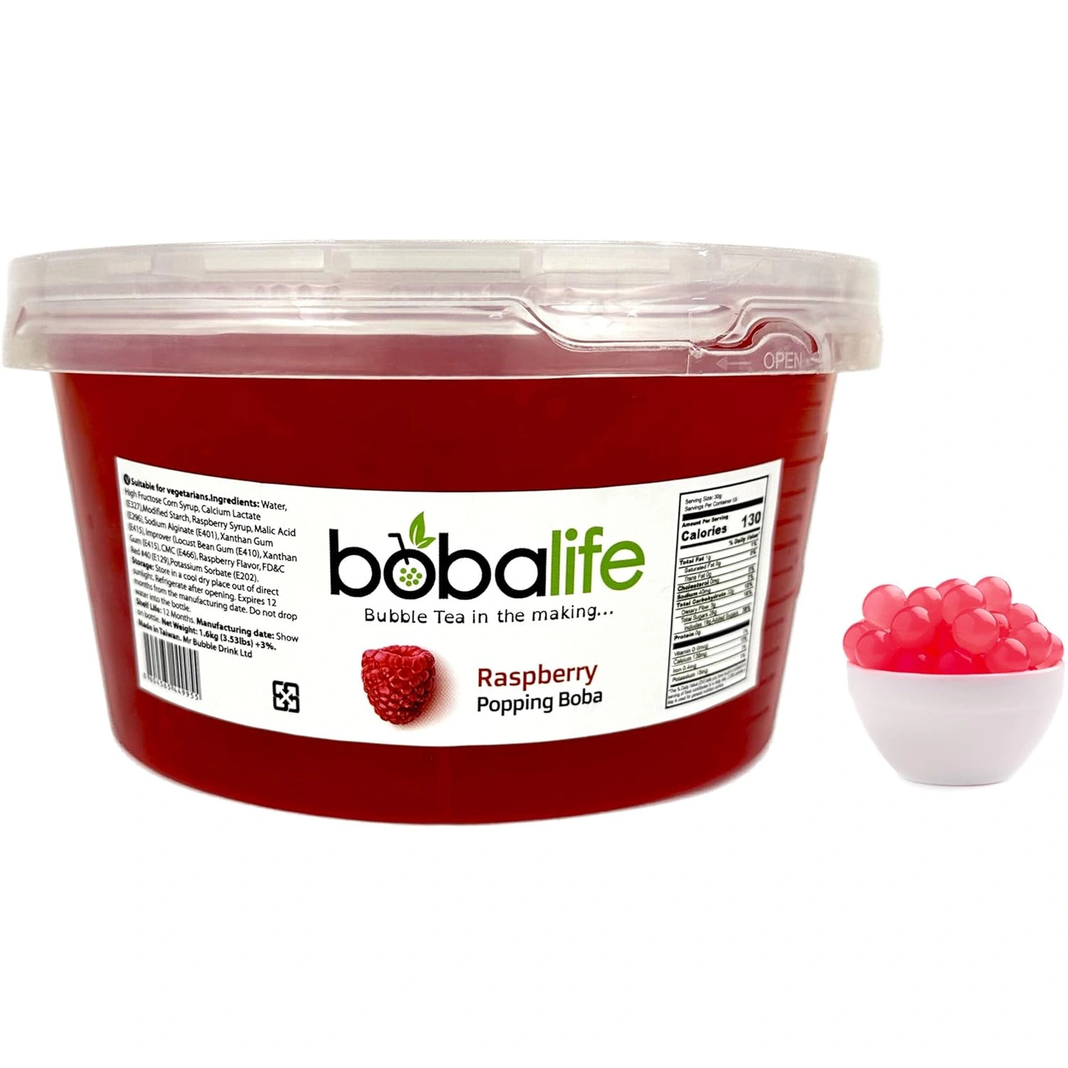 Raspberry Popping Boba Balls (1.6kg)